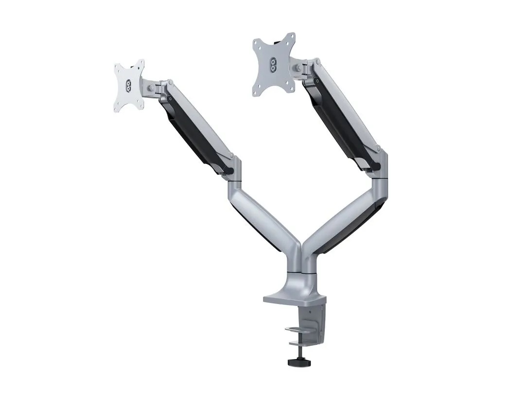 Multibrackets M Deskmount Spring Dual - monitor arm, silver, 15&quot;-27&quot;, 2x9Kg