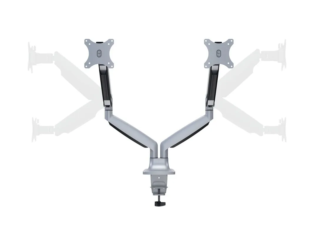 Multibrackets M Deskmount Spring Dual - monitor arm, silver, 15&quot;-27&quot;, 2x9Kg