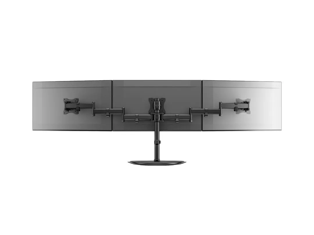 Multibrackets M Deskstand Basic Triple -n&auml;ytt&ouml;varsi, musta, 15&quot;-27&quot;, 3x8kg