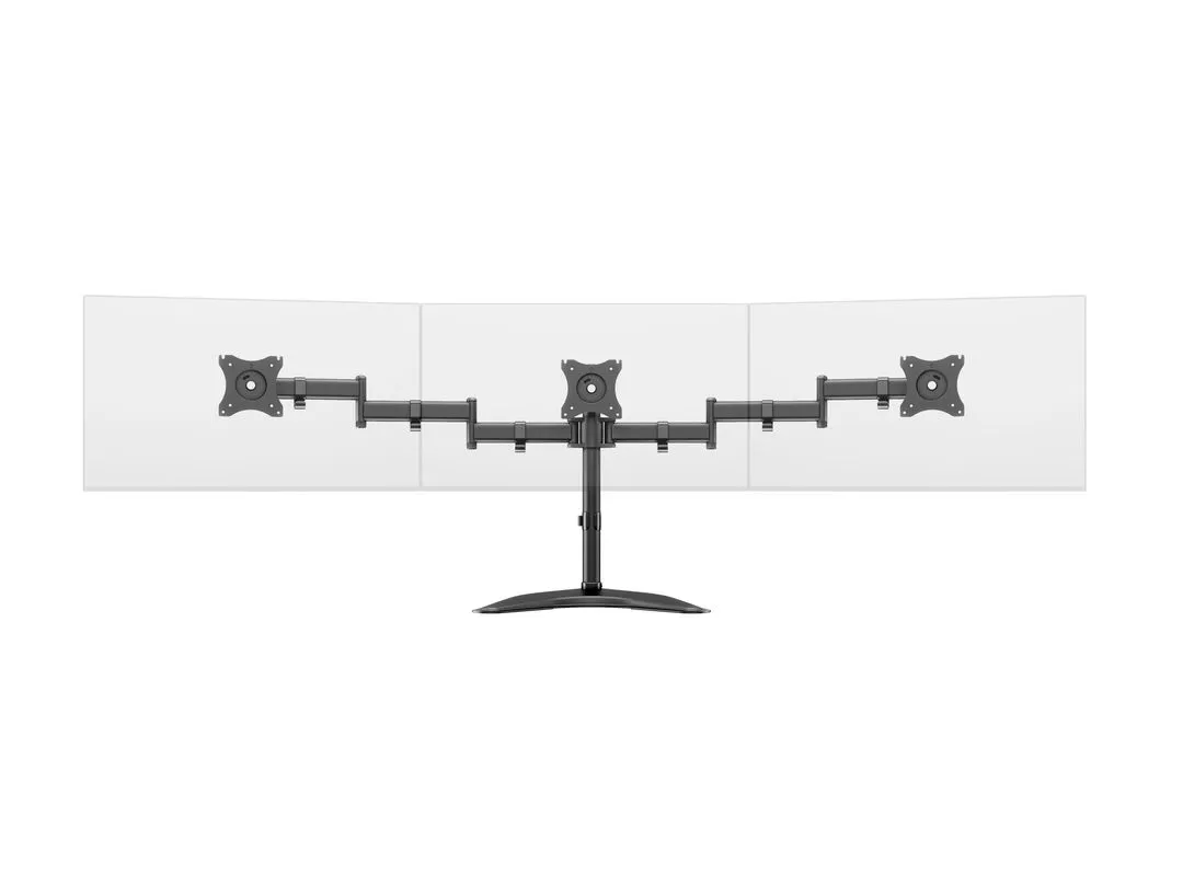 Multibrackets M Deskstand Basic Triple -n&auml;ytt&ouml;varsi, musta, 15&quot;-27&quot;, 3x8kg