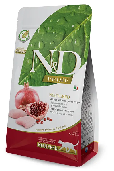 Farmina N&D Prime Chicken & Pomegranate, Dry food for cats, Adult, Sterilised, 5kg