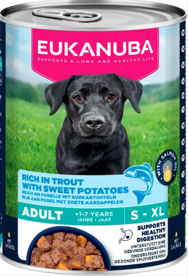 Eukanuba Life Care Trout and Sweet Potato, Wet food for dogs, Adult, 400g