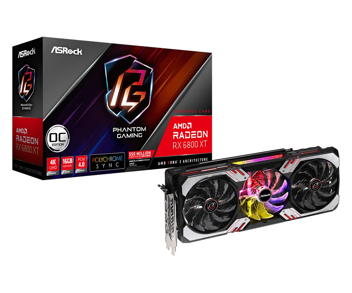 ASRock Radeon RX 6800 XT Phantom OC 16 GB - Grafikkort
