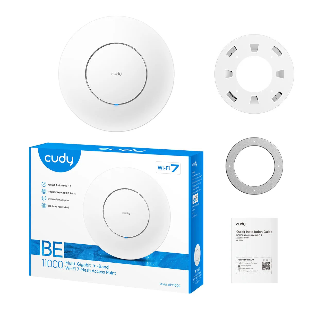 Cudy AP11000 router, Wi-Fi 7, BE11000, Tri-band, med 10G SFP+, vit