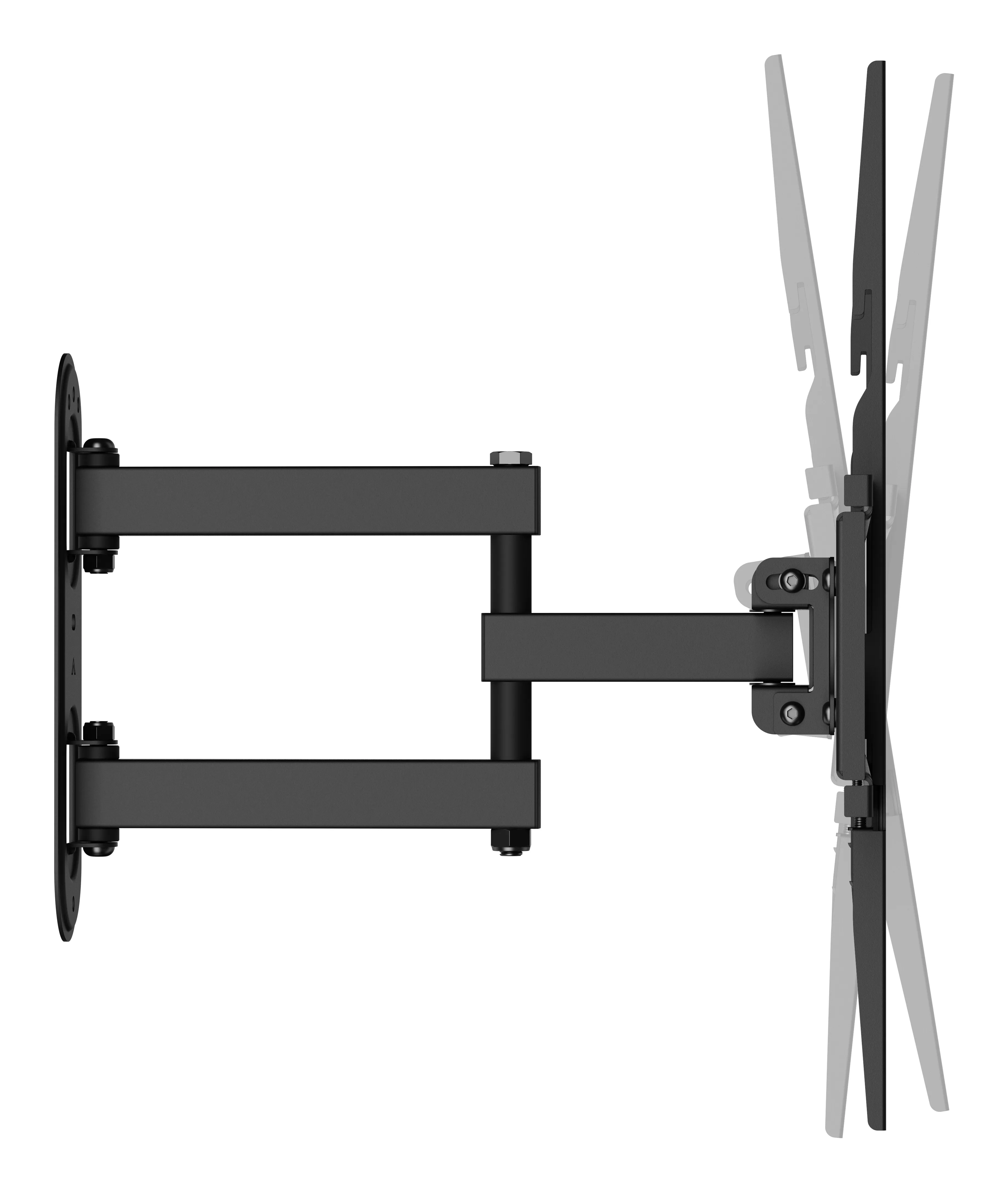 DELTACO ARM-1201-B K&auml;&auml;ntyv&auml; TV-sein&auml;teline, 37&ndash;70", 35 kg, VESA 100x100&ndash;600x400, Musta