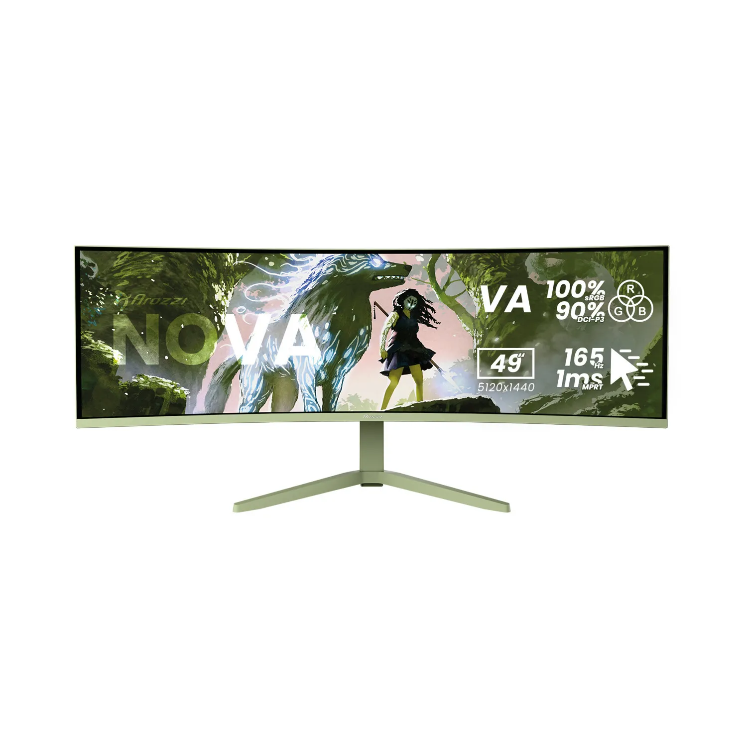 ARozzi Nova 49" DQHD, VA, USB-keskitin -kaareva pelin&auml;ytt&ouml;