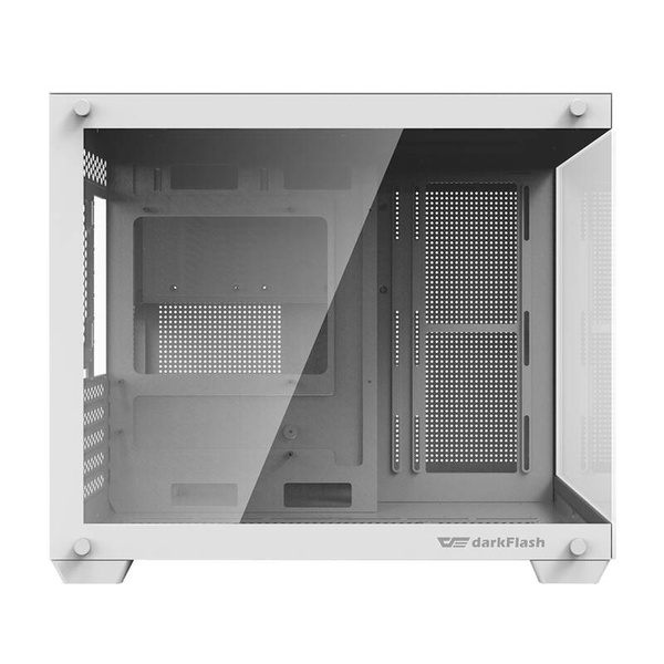 DARKFLASH C285MP Micro-ATX Case with window and RGB lighting, White