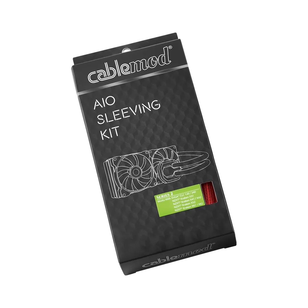 CableMod AIO Sleeving Kit Series 2 for EVGA CLC / NZXT Kraken - red