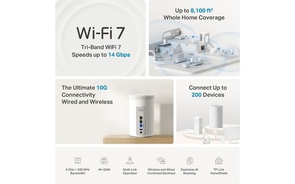 TP-Link Deco BE68 (2-pack) - Mesh-WiFi-j&auml;rjestelm&auml;