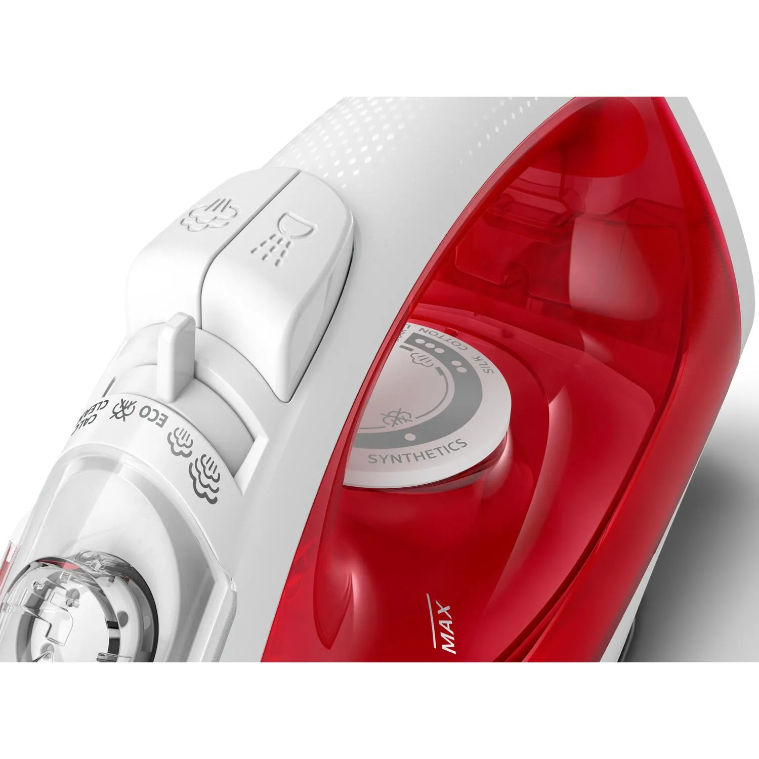 Philips EASYSPEED -Kuiva- &amp; h&ouml;yrysilitysrauta, Punainen, Valkoinen