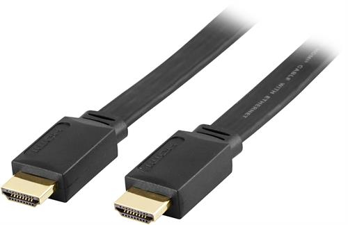 Deltaco HDMI &ndash; HDMI 1.4b -kaapeli, 7 m, Musta