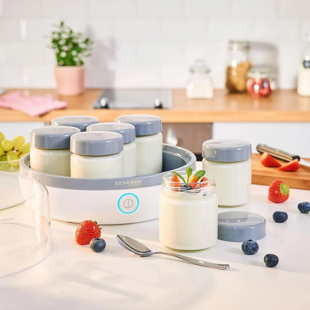 Severin Yoghurtmaskin JG 3518 - inkl. 7 serveringsglas