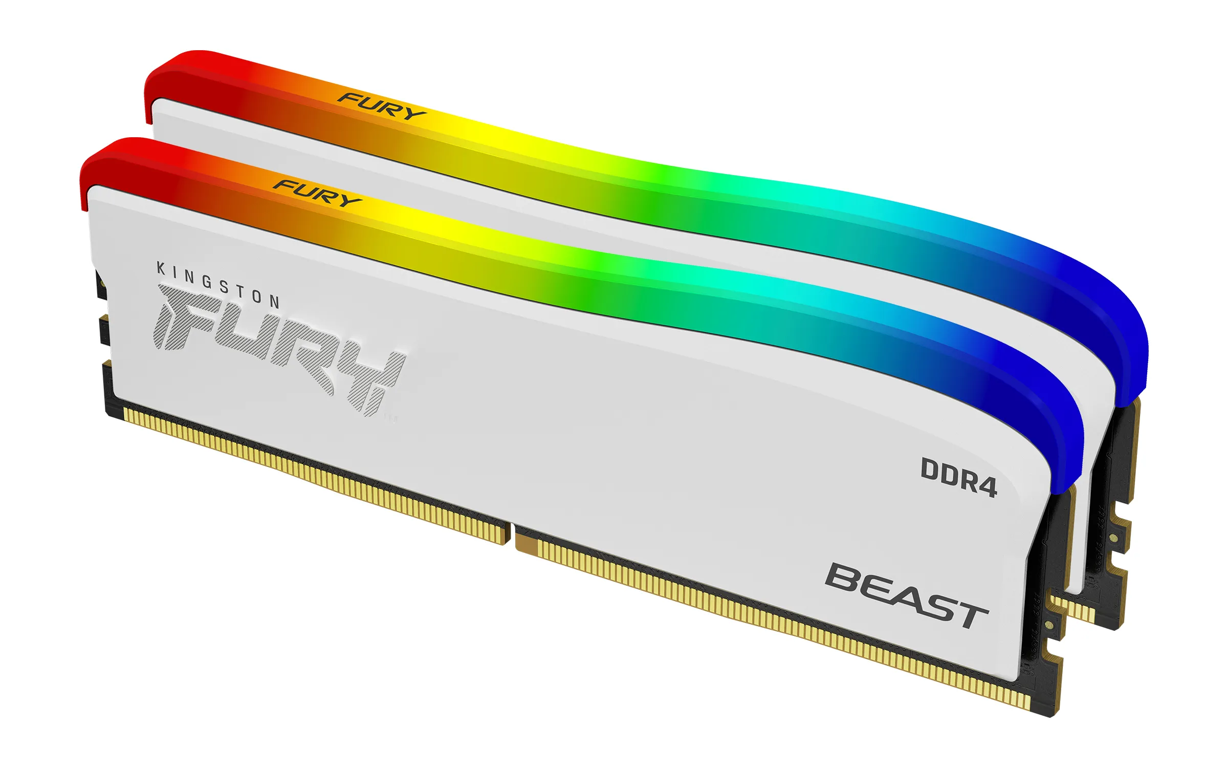 Kingston FURY Beast RGB SE 32 Gt (2 x 16 Gt) DDR4 3600 MHz, CL18 -muisti, Valkoinen