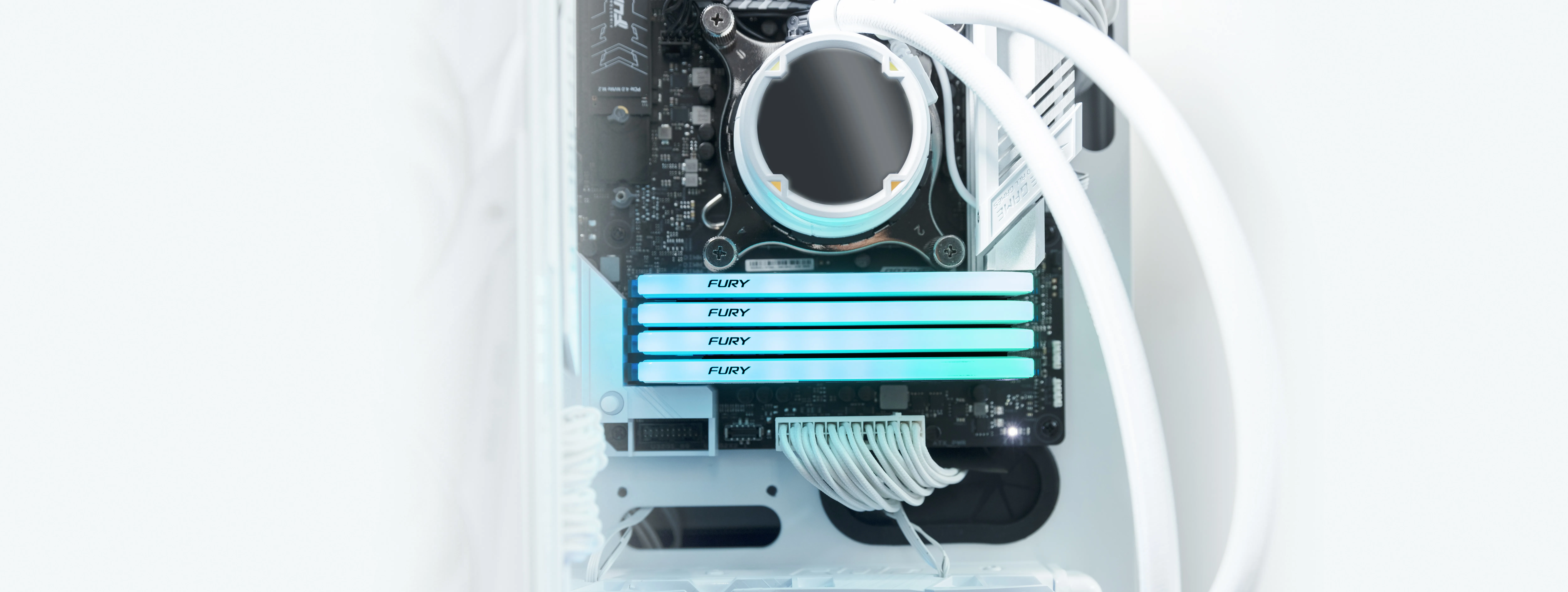 Kingston FURY Beast RGB SE 32 Gt (2 x 16 Gt) DDR4 3600 MHz, CL18 -muisti, Valkoinen