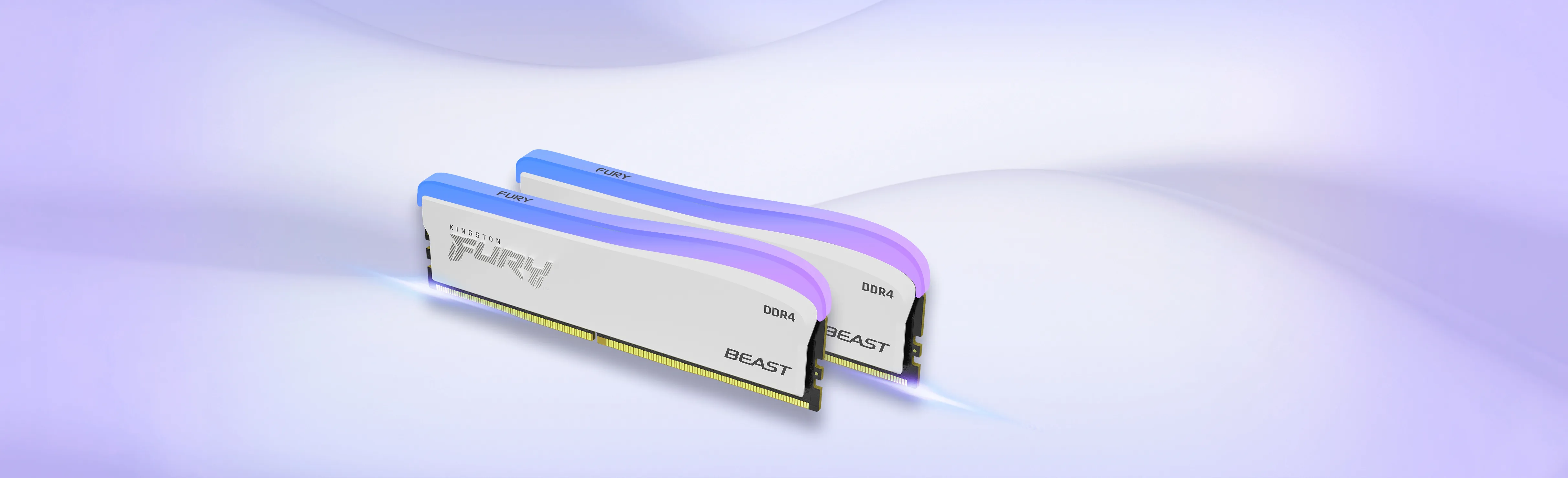 Kingston FURY Beast RGB SE 32 Gt (2 x 16 Gt) DDR4 3600 MHz, CL18 -muisti, Valkoinen