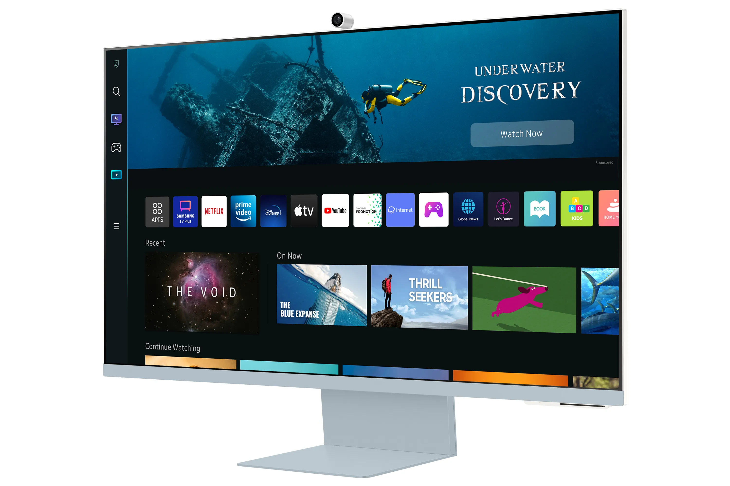 Samsung 32" Smart Monitor M8 S32BM80BUU 4K UHD, USB-C, VA -n&auml;ytt&ouml;, Sininen