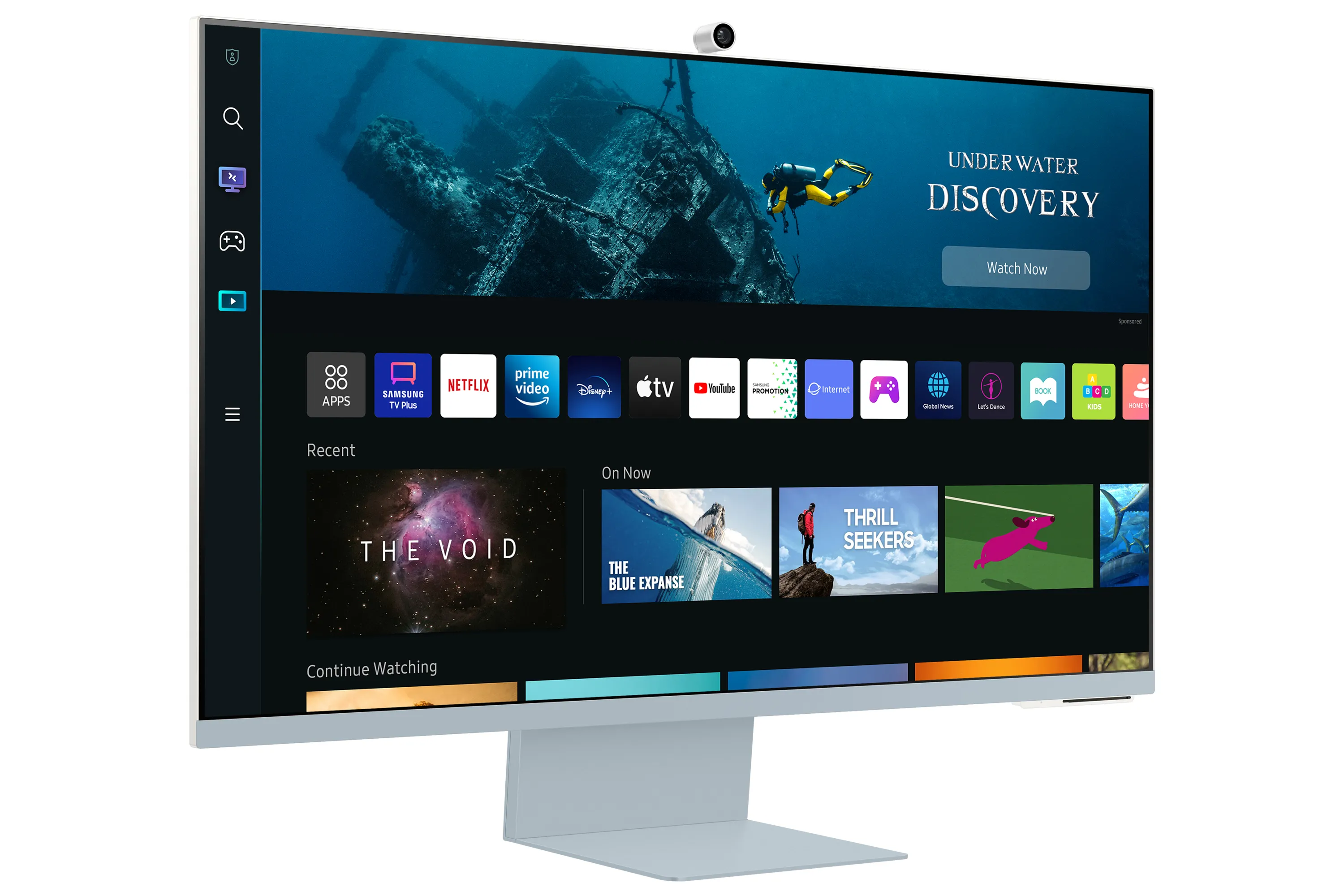 Samsung 32" Smart Monitor M8 S32BM80BUU 4K UHD, USB-C, VA -n&auml;ytt&ouml;, Sininen