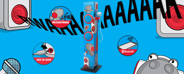 Mues M-1020 KDB Kids tower speaker BT Mic Blue