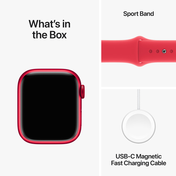 Apple Watch Series&nbsp;9 GPS + Cellular 41mm (PRODUCT)RED Aluminium Case with (PRODUCT)RED Sport Band - S/M