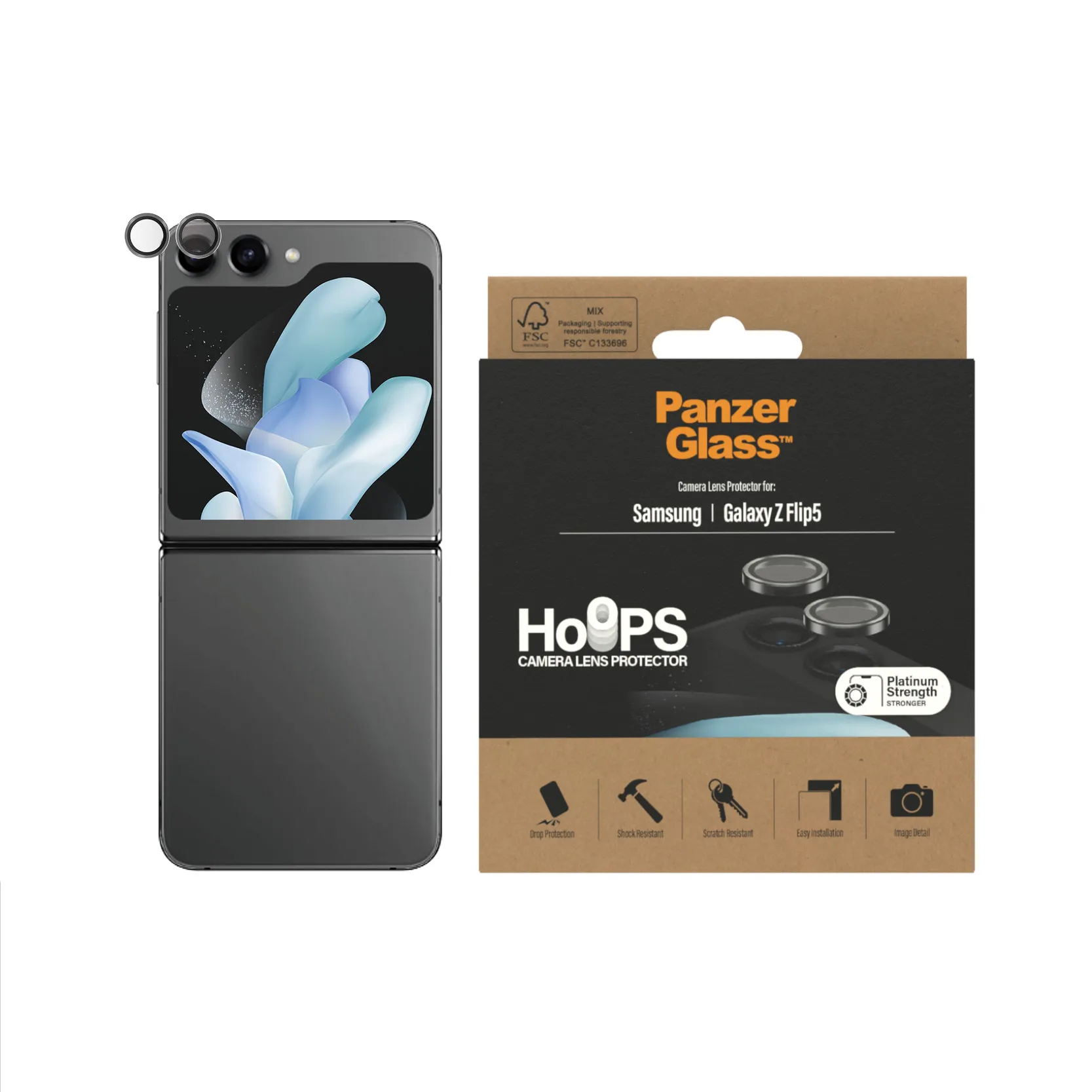 PanzerGlass Hoops, Galaxy Z Flip5 - Camera Lens Protector