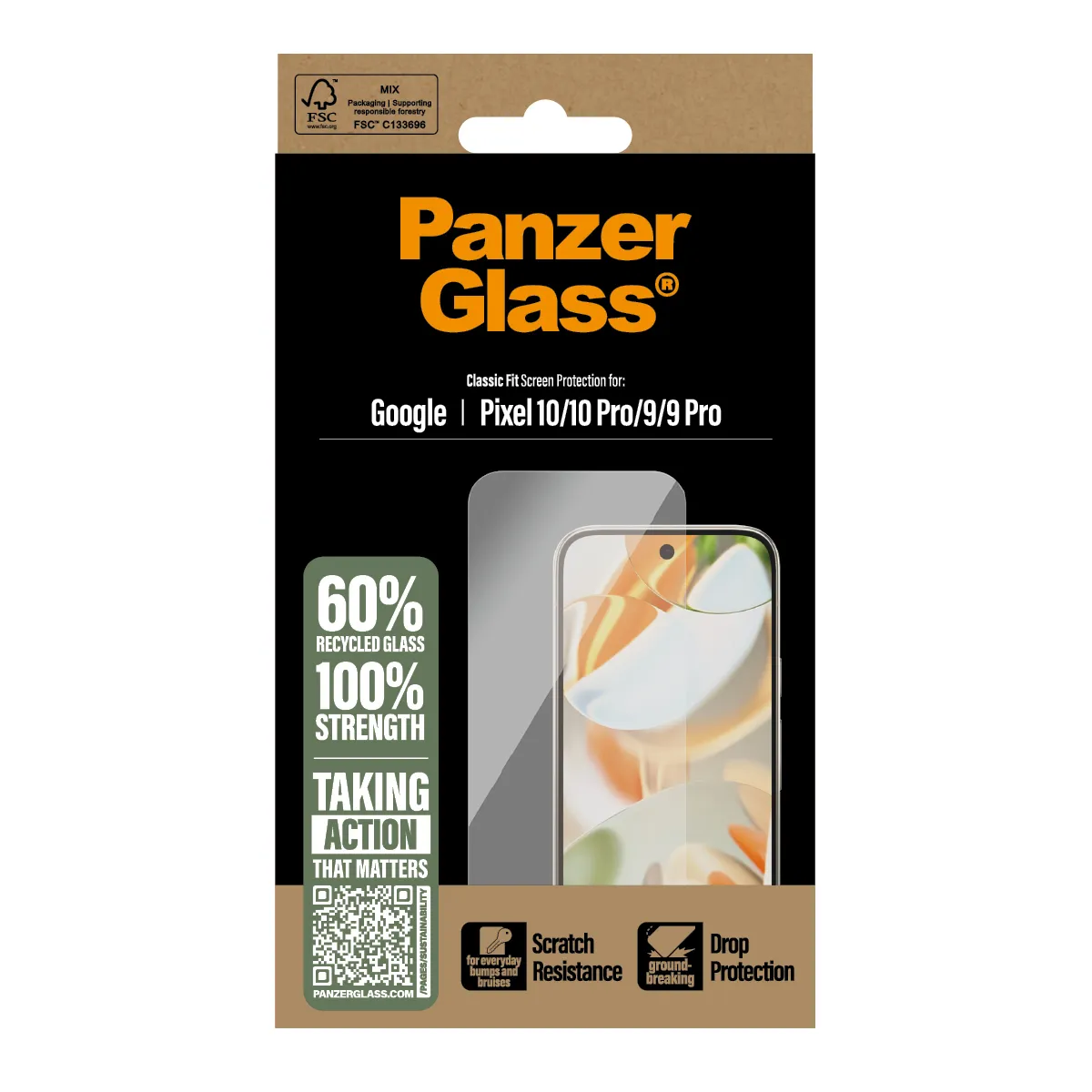 Panzerglass Screen Protector Google Pixel 10/Pro/9/9Pro