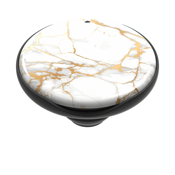 POPSOCKETS Mirror Stone White Marble Gloss Avtagbart Grip med St&auml;llfunktion LUXE PopMirror