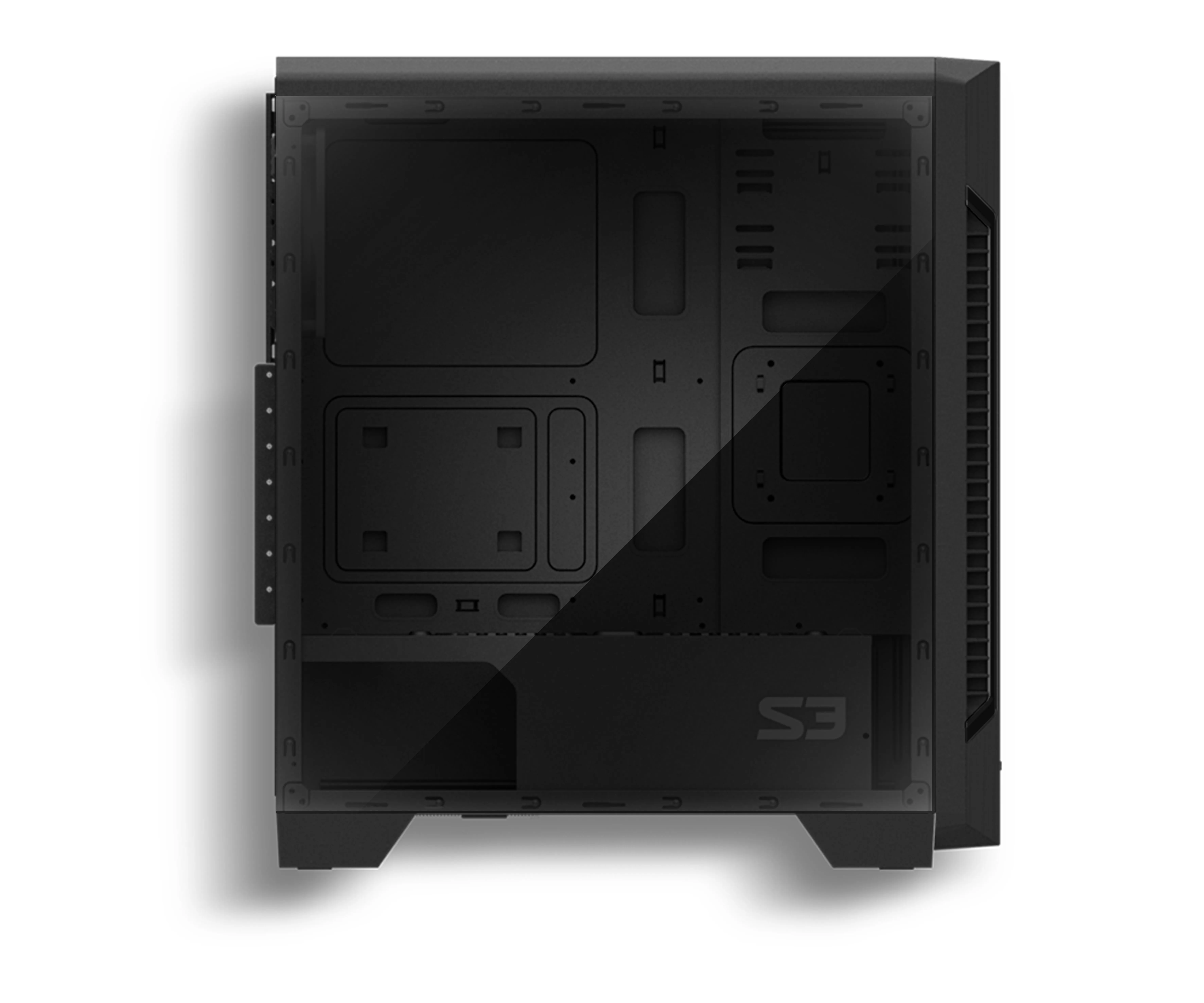 Zalman S3 Midi-Tower Case with window, Black