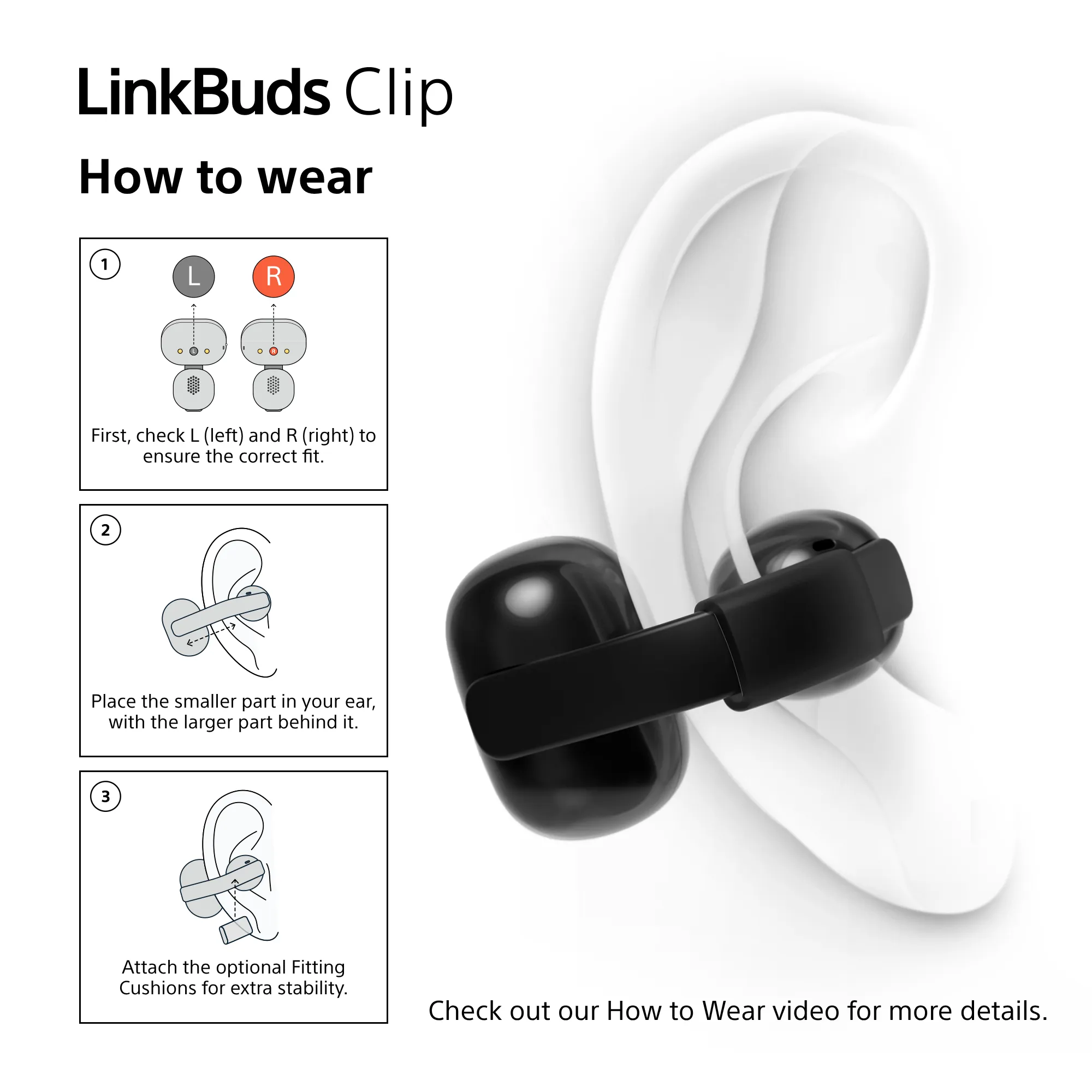 Sony LinkBuds Clip Wireless Earbuds, Green