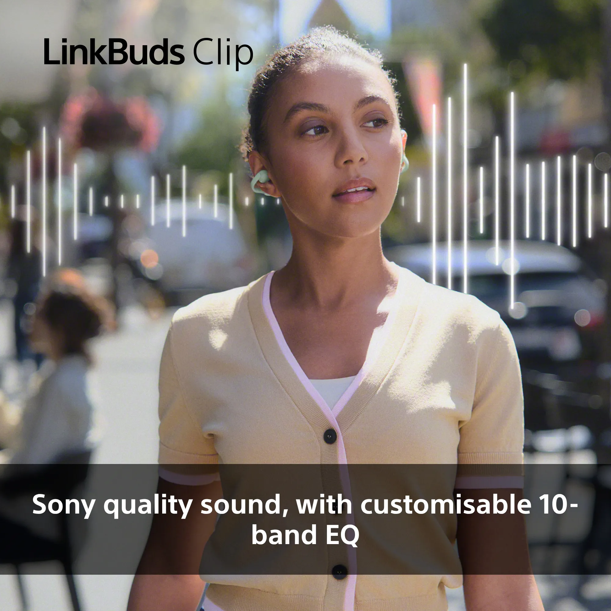 Sony LinkBuds Clip Wireless Earbuds, Green
