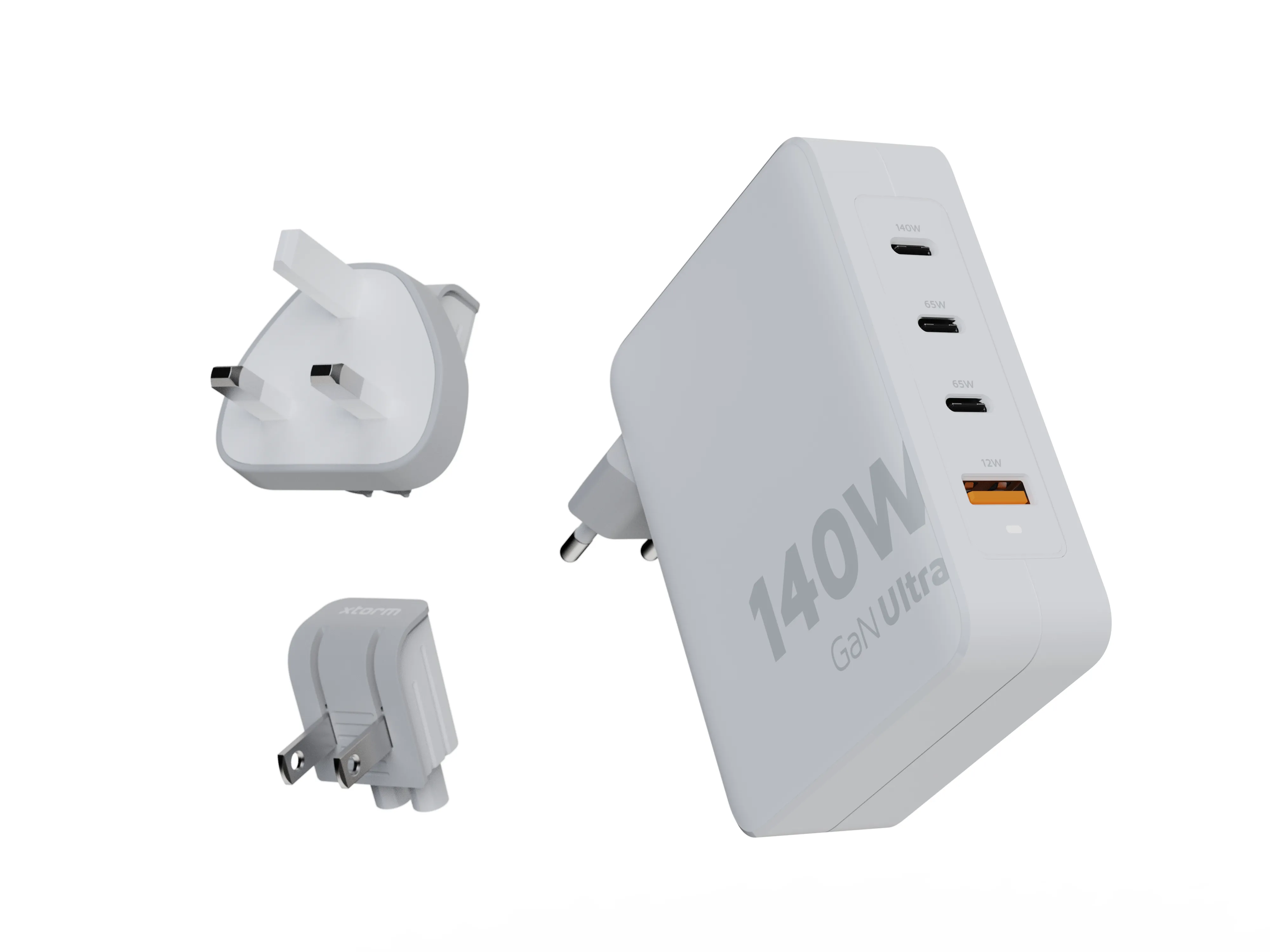 Xtorm 140W GaN-Ultra Travel Charger/USB-C PD - cable, 2m, White