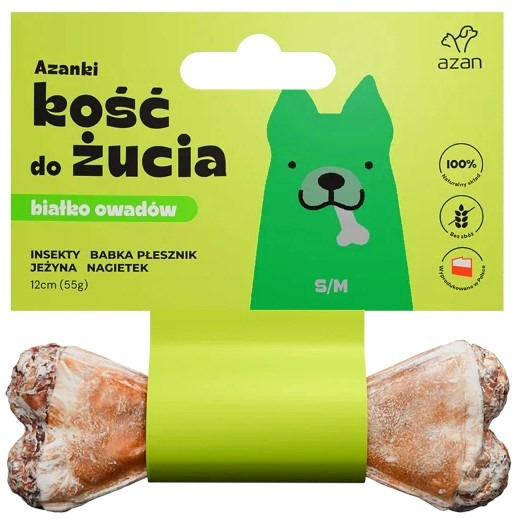 Brit Azanki Chew Bone with Insects and Blackberry Small/Medium - 12cm, Adult, Grain Free, 60g