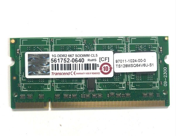 Transcend SO-DIMM 1 GB (1 x 1 GB) DDR2 667 MHz, CL5 minne