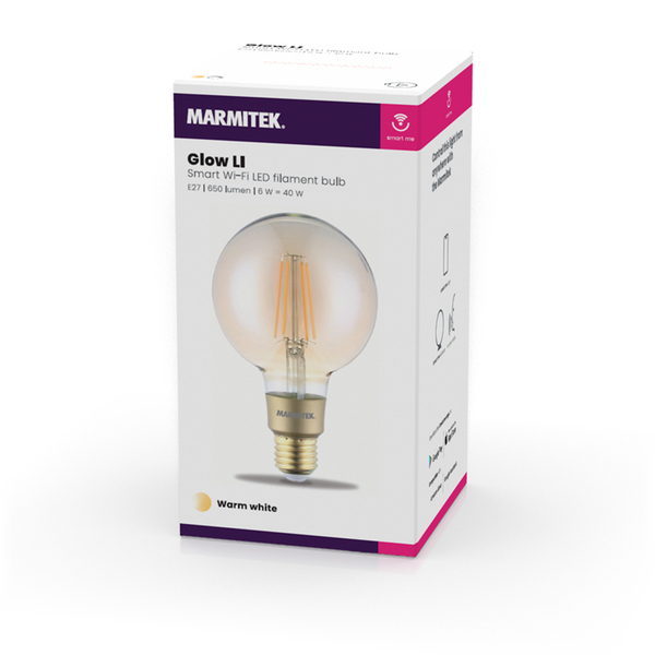 Marmitek Smart LED filam bulb GlowLI E27 warm-cool white