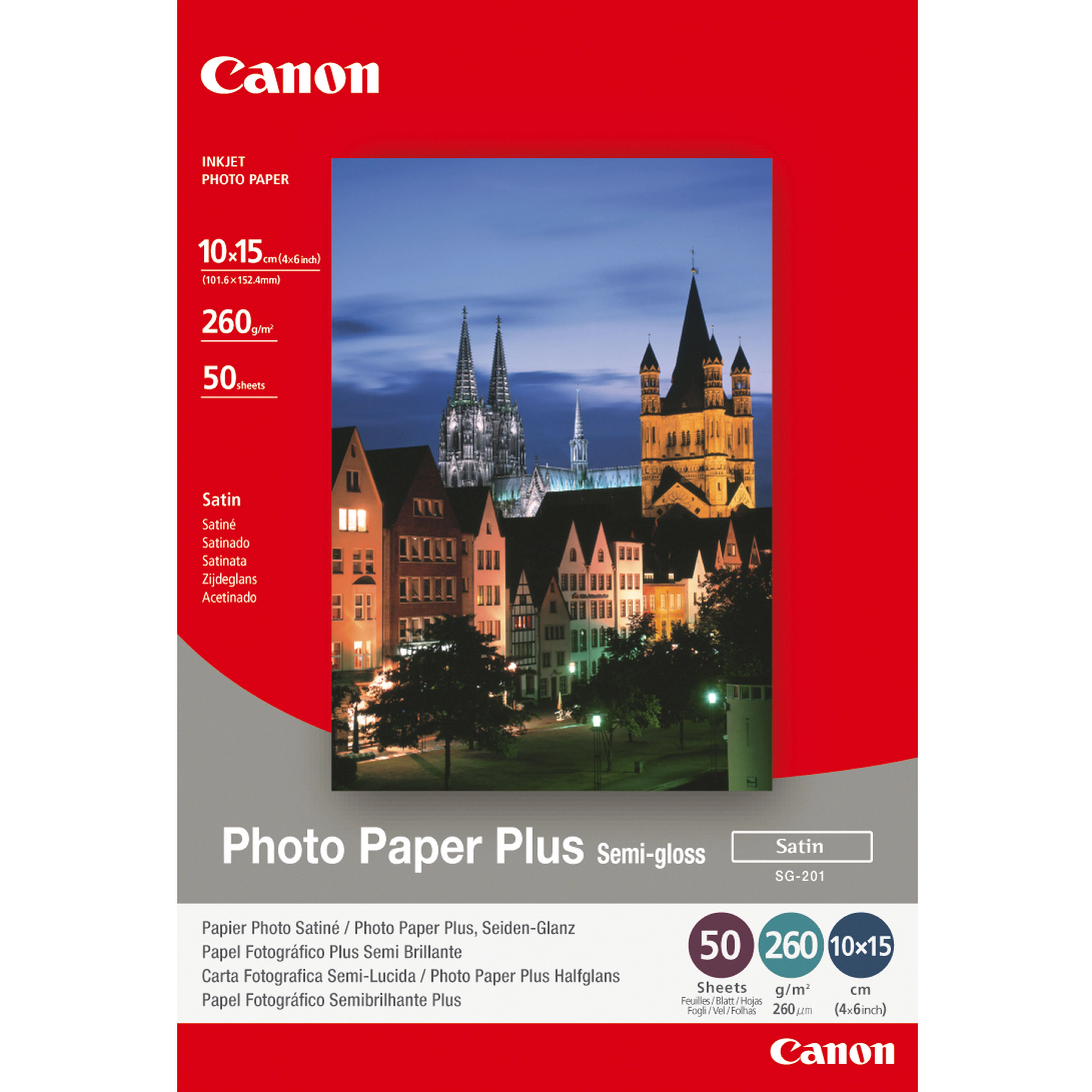 CANON SG-201 photopaper 4x6 50pages semi-glossy