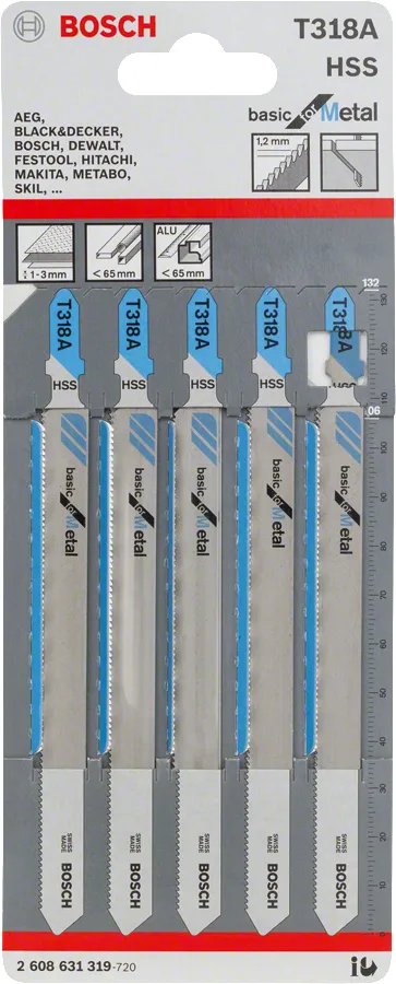 Bosch basic for Metal T 318 A Savklinge Stiksav