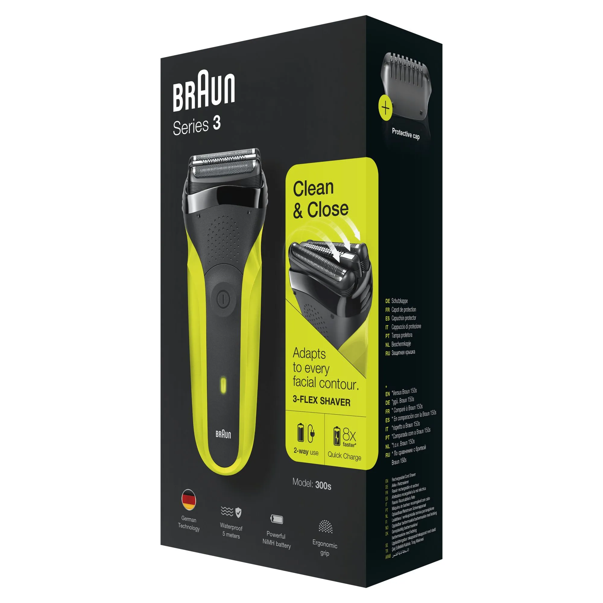 Braun 300s - shaver, green