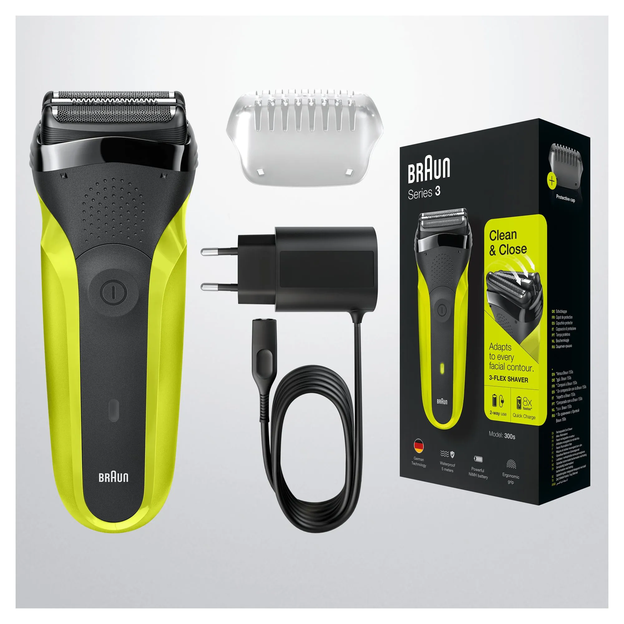 Braun 300s - shaver, green