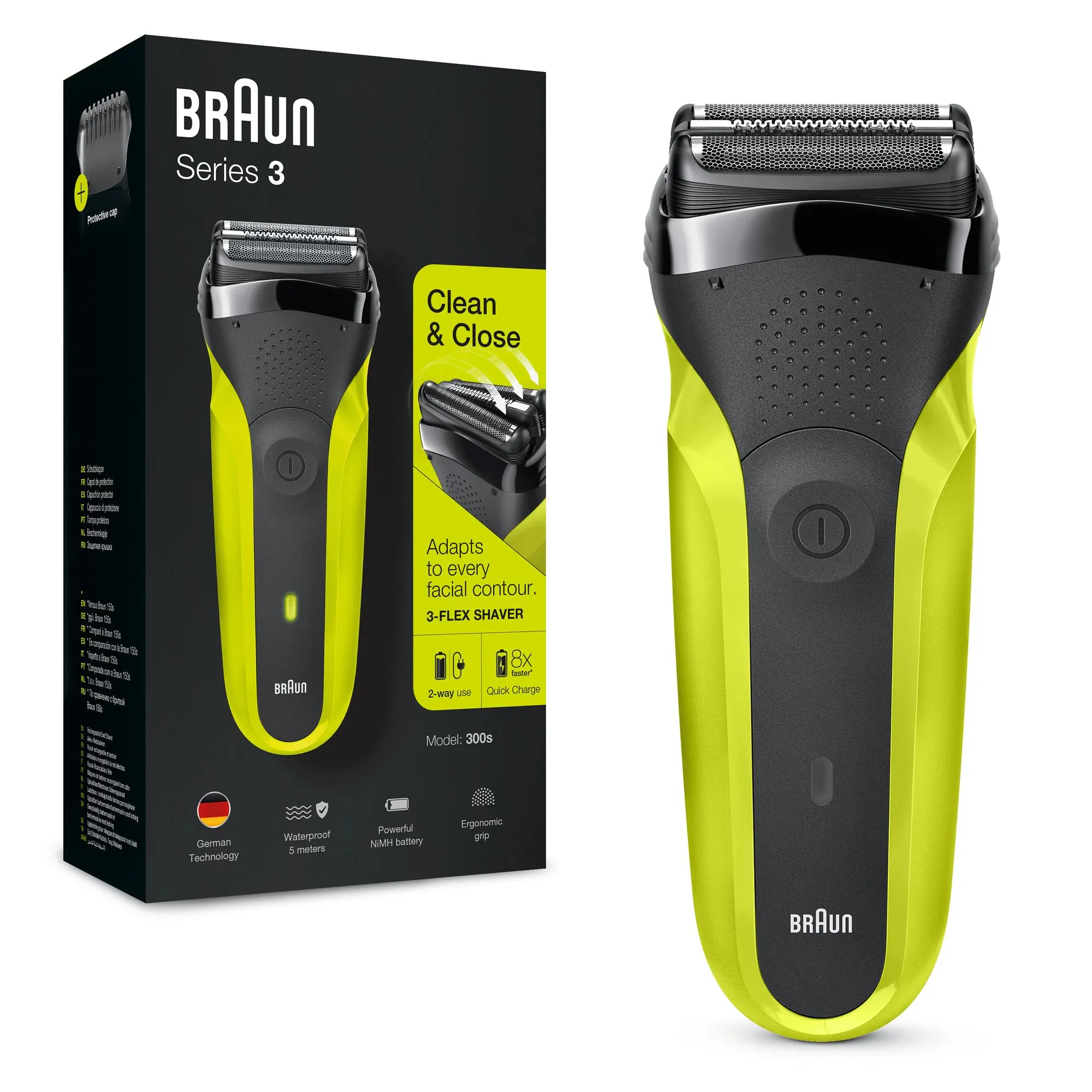 Braun 300s - shaver, green