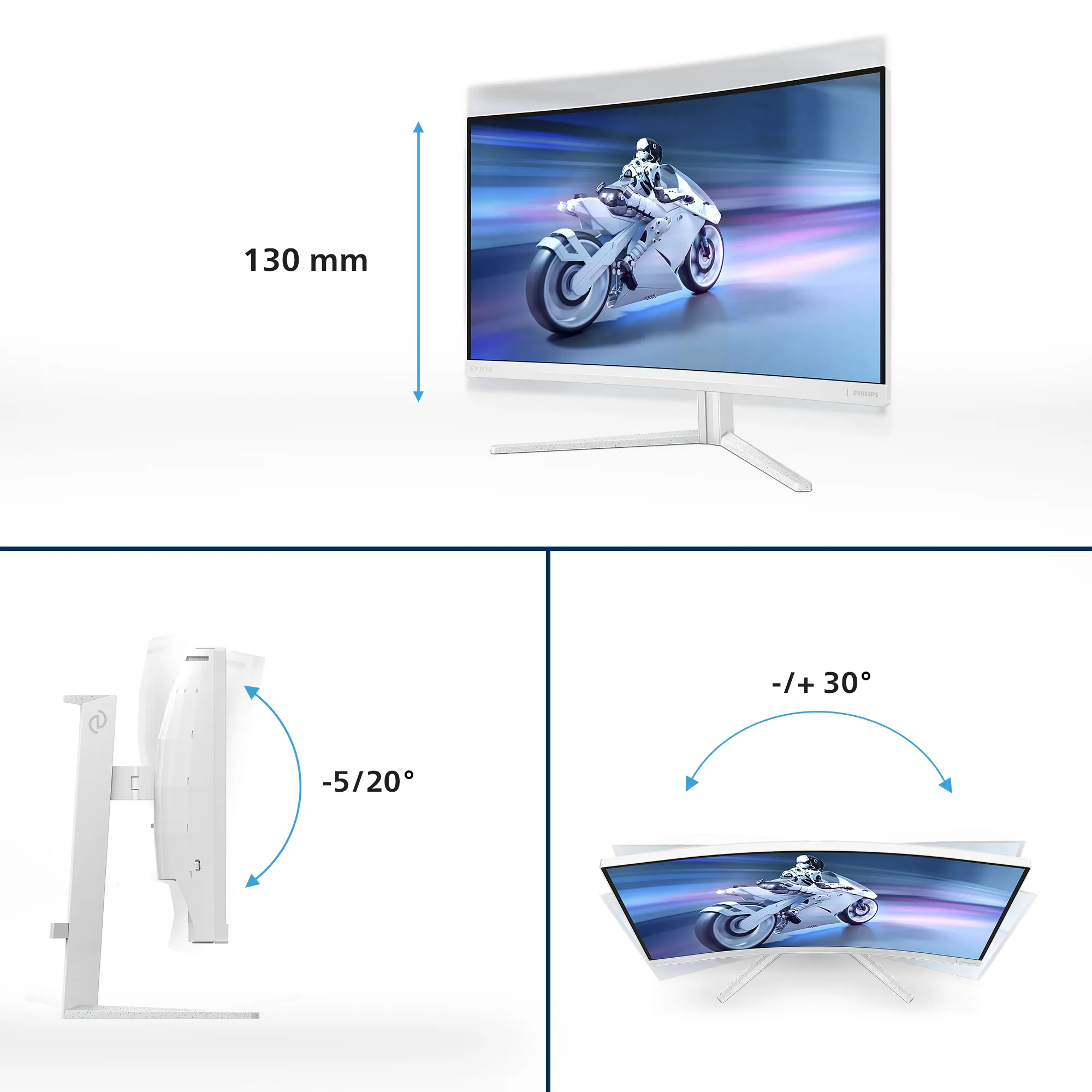 Philips Evnia 27M2C5501/00 27" Quad HD, Fast VA, HDR, 180Hz curved gamingsk&auml;rm