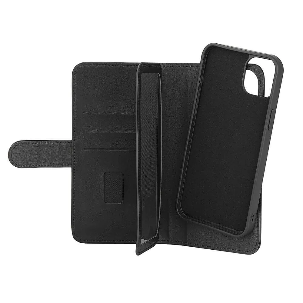 GEAR Wallet 7 Cards MagSeries, iPhone 15 Plus - 2-in-1 Wallet Case, Black