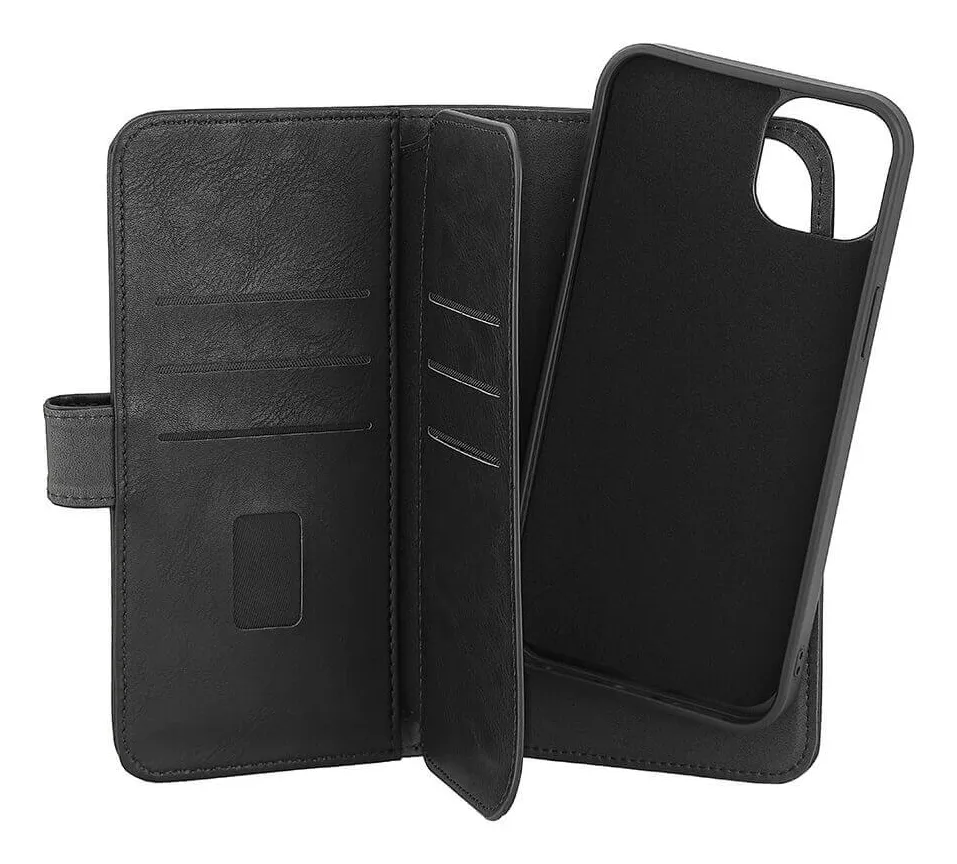GEAR Wallet 7 Cards MagSeries, iPhone 15 Plus - 2-in-1 Wallet Case, Black