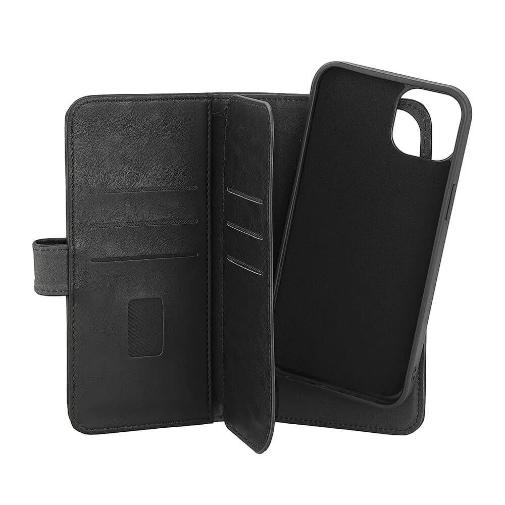GEAR Wallet 7 Cards MagSeries, iPhone 15 Plus - 2-in-1 Wallet Case, Black