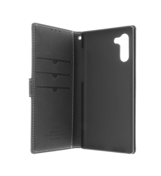 Insmat Flip Case, Galaxy Note 10 Plus - Wallet Case, Black