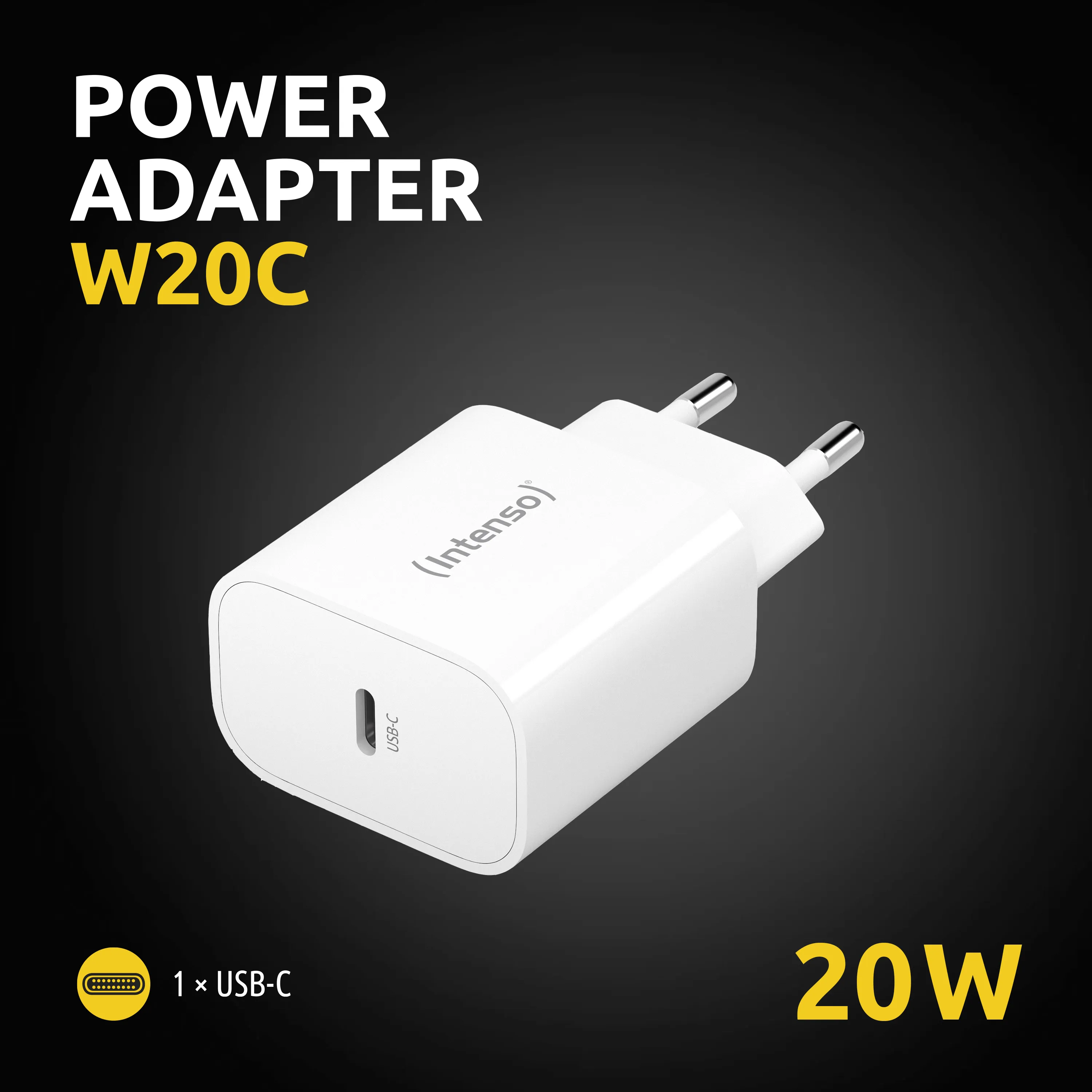 Intenso Power Adapter 1x USB-C 20W White