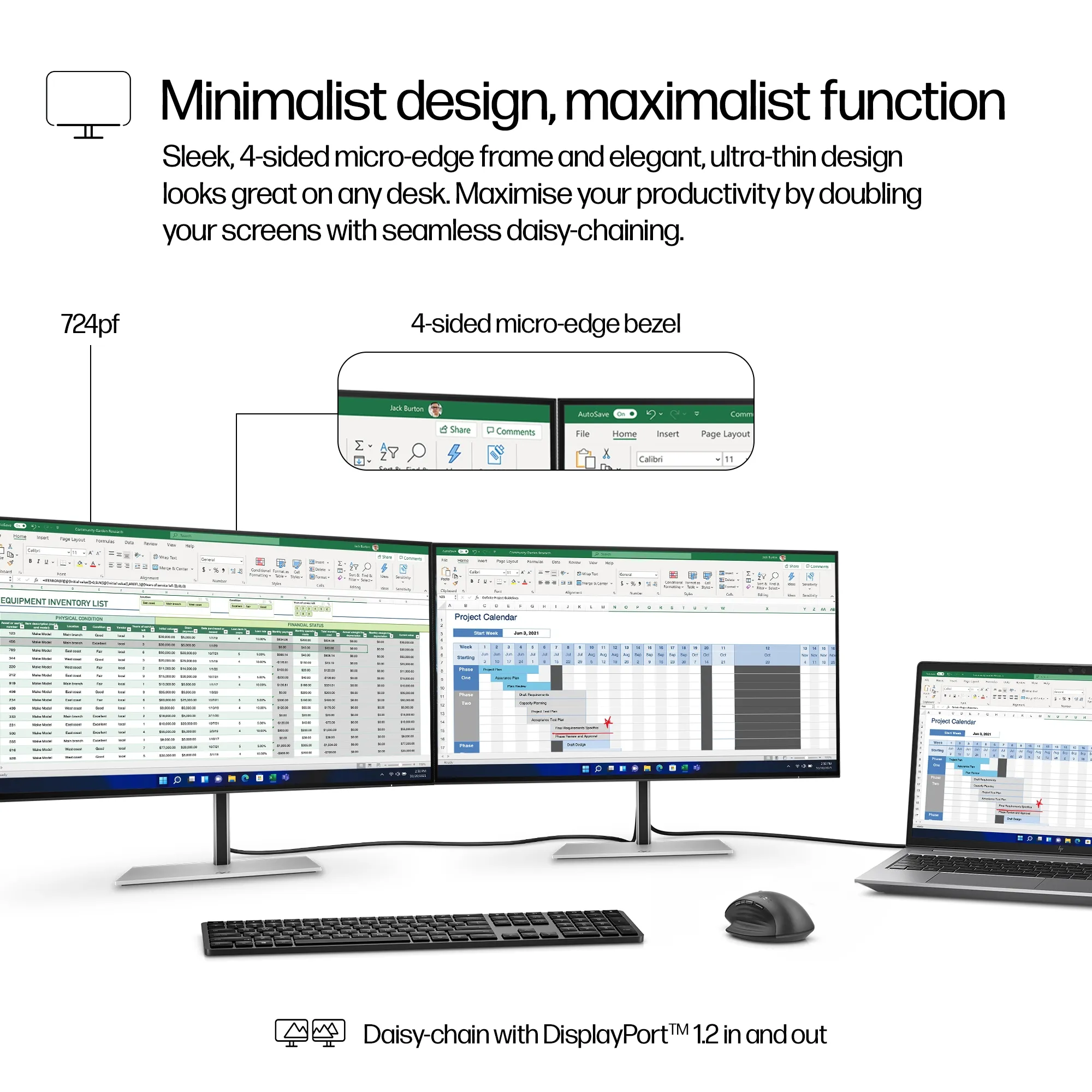 HP S7 Pro 724pf. 23.8&quot; FHD, 5ms, 100Hz, IPS - monitor