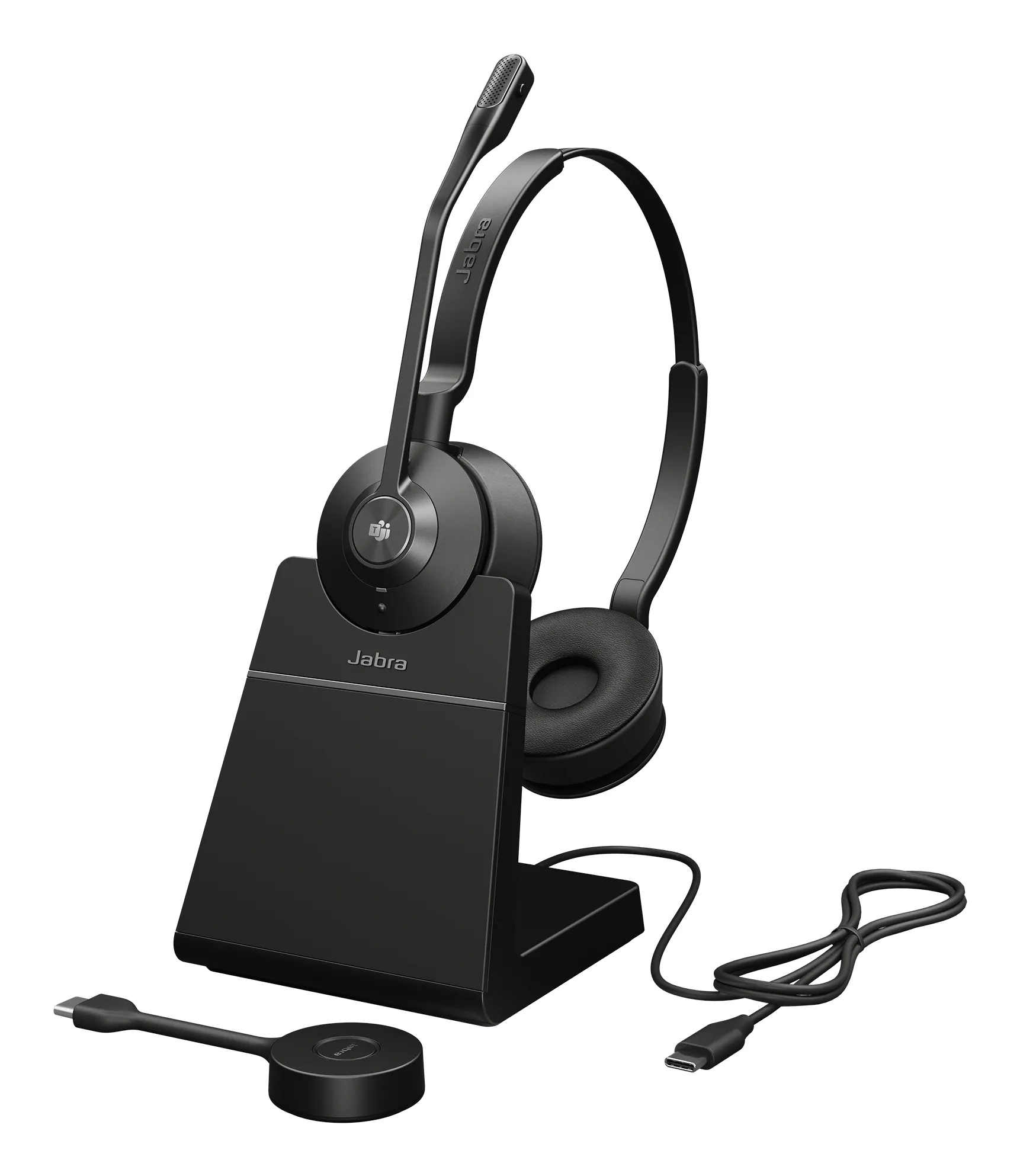 JABRA Engage 55 SE Stereo headset MS Link 400c DECT adapter USB-C Engage 55 Deskstand 1.2m USB-C to USB-C Cable Carry case JABRA Engage 55 SE Stereo headset MS Link 400c DECT adapter USB-C Engage 55 Deskstand 1.2m USB-C to USB-C Cable Carry case