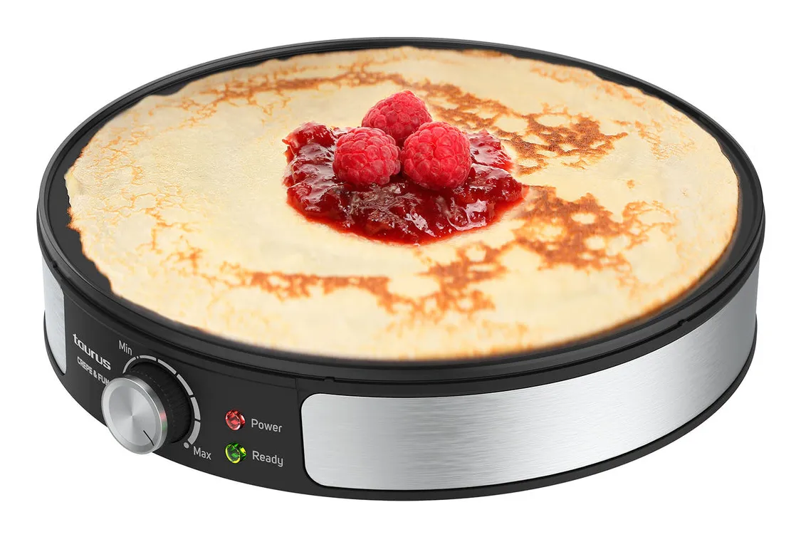 Taurus Crepe&Fun crepesmaskin, 1200 watt, Svart, Rostfritt st&aring;l