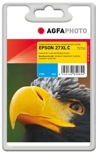 AgfaPhoto 27 XL T2712 -mustekasetti, syaani