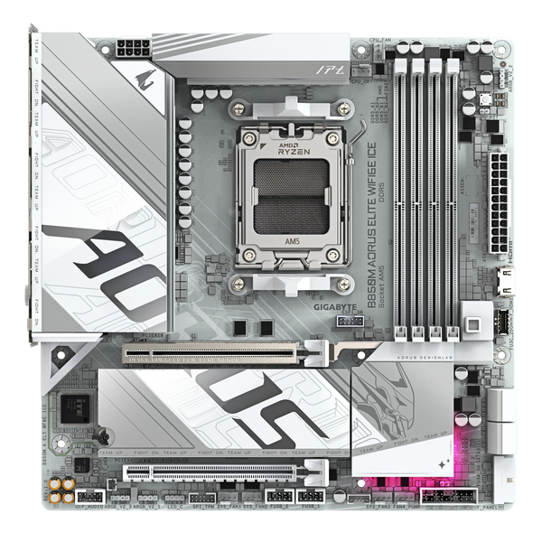 Gigabyte B850M Aorus Elite Ice WiFi 6E AM5 mATX - moderkort