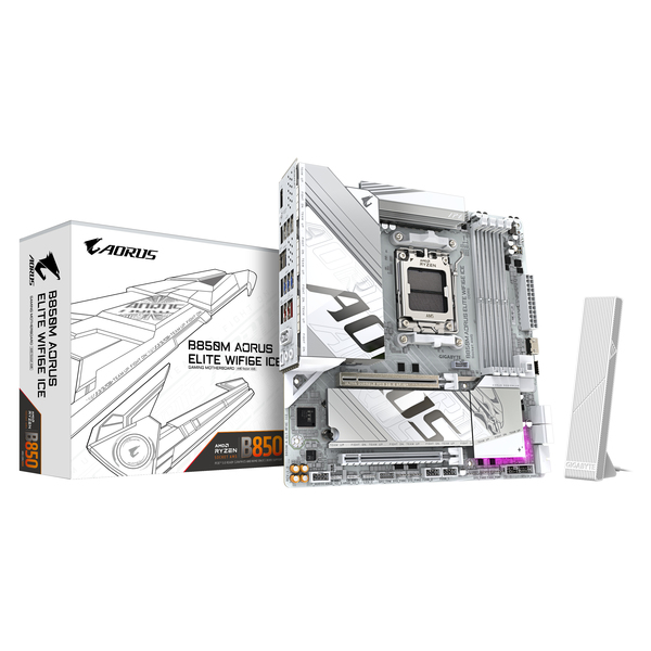 Gigabyte B850M Aorus Elite Ice WiFi 6E AM5 mATX - moderkort